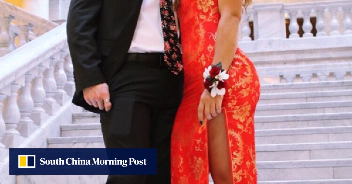 Girl wears chinese clearance dress to prom