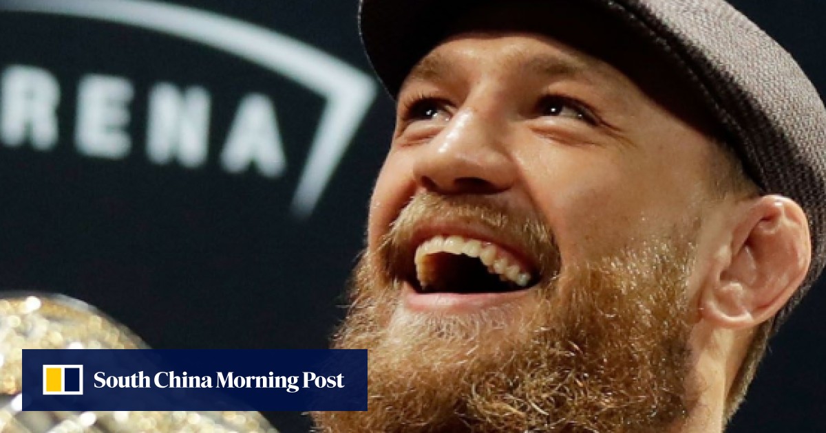 Conor vs Khabib press conference: McGregor late as angry Nurmagomedov ...