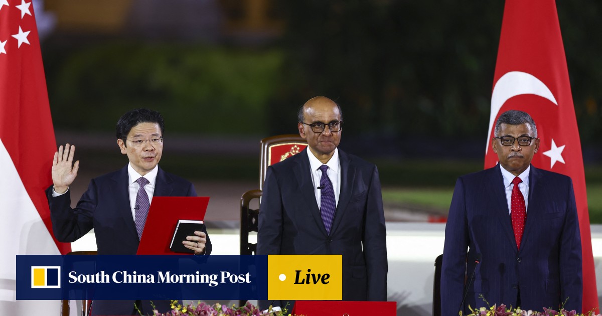 Lawrence Wong sworn in as Singapore PM in country’s third leadership change since independence