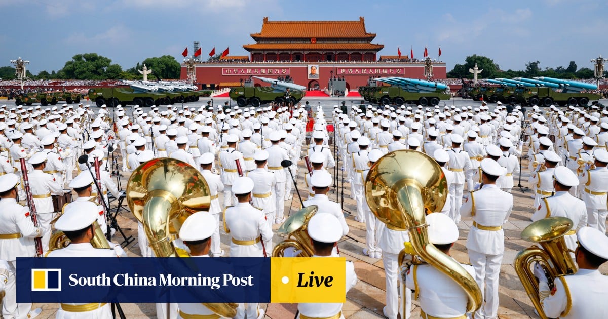 China parades new weapons in show of ‘strategic ace’ deterrence – as it happened