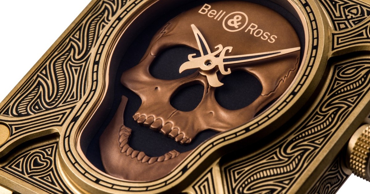 Bell and ross burning on sale skull price