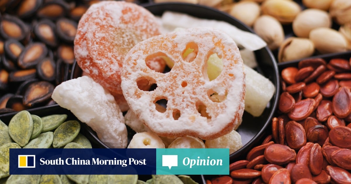 What common Lunar New Year snacks in China, Singapore and Malaysia symbolise