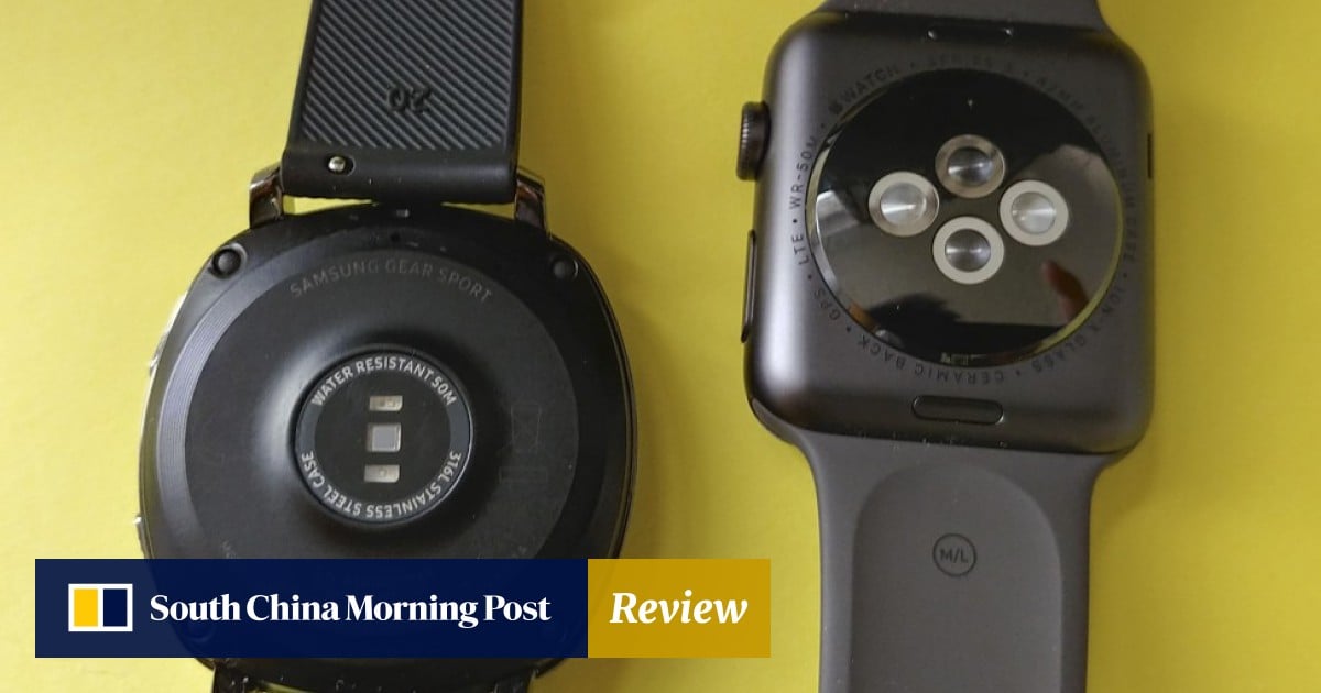 Apple Series 3 LTE v Samsung Gear Sport watch comparison not a