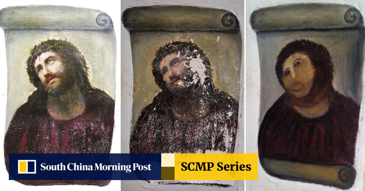 Amateur painter ruins painting of Christ South China Morning Post