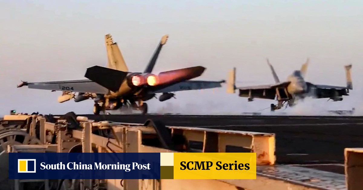 Houthis claim attacks on aircraft carrier group after US strikes in Yemen |  South China Morning Post