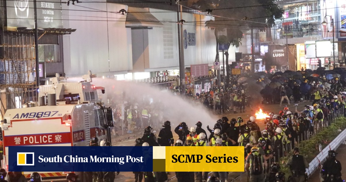 Indelible Blue Dye Fired From Water Cannons By Hong Kong Police Protesters Adjust With New Clothes And Removal Tips South China Morning Post