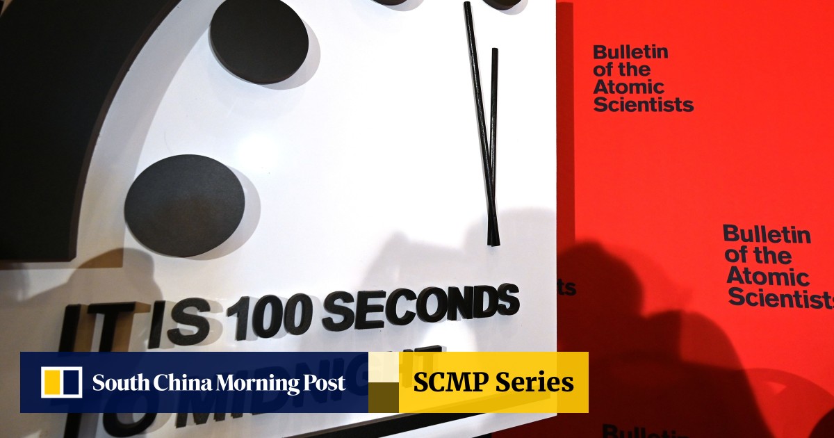 100 Seconds Doomsday Clock 2021 After A Brutal 2020 Doomsday Clock Stuck At 100 Seconds To Midnight South China Morning Post after a brutal 2020 doomsday clock