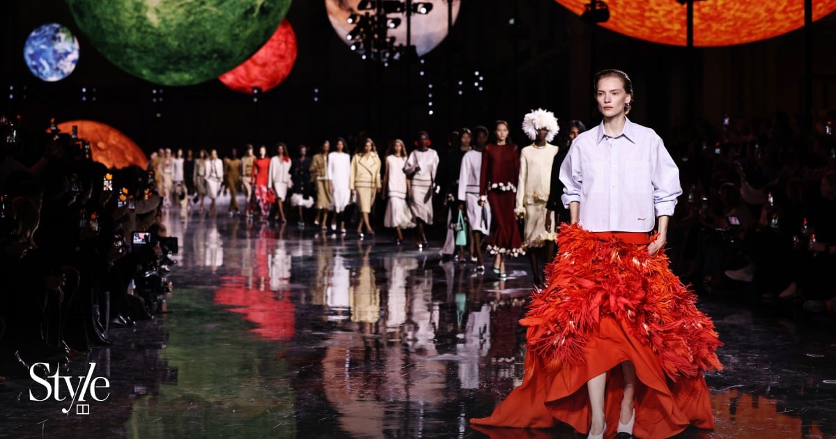 A crisp white shirt as eveningwear, from Chanel at Paris Fashion Week to Anne Hathaway