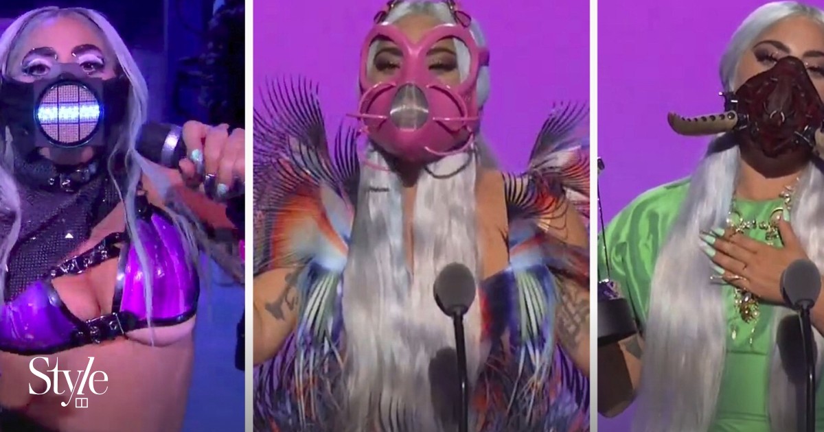 All Lady Gaga’s masked-up looks from the MTV Video Music Awards 2020, including that Ariana Grande duet