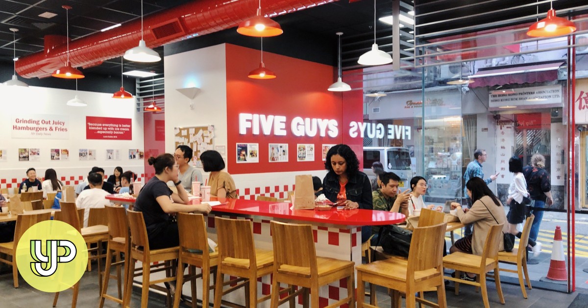 Five Guys Hong Kong serves up authentic American burgers and fries