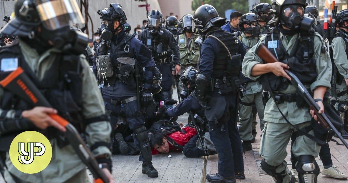 Hong Kong protests Tear gas and rubber bullets fired as peaceful march
