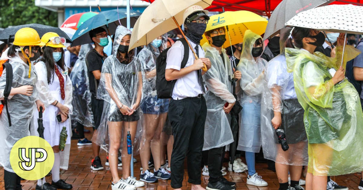 Developing Hong Kong secondary students organise National Day protest