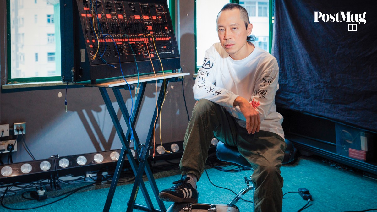 He plays music with his elbows and brings skateboard tricks into his performances