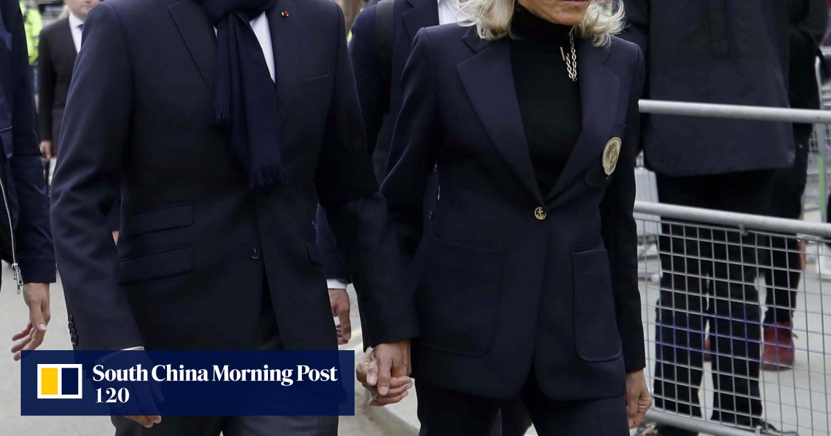 Brigitte Macron Wears Skinny Jeans & Louis Vuitton Run Away Sneakers –  Footwear News