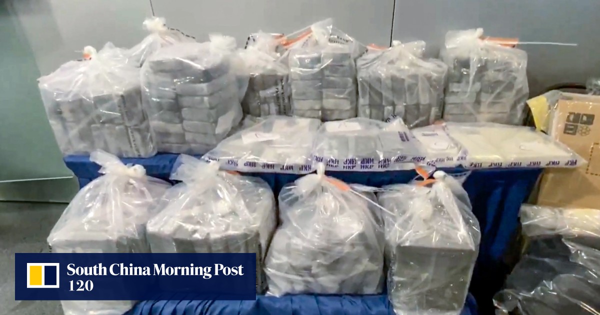 Police seize 164kg of suspected cocaine worth HK$136 million, arrest ...