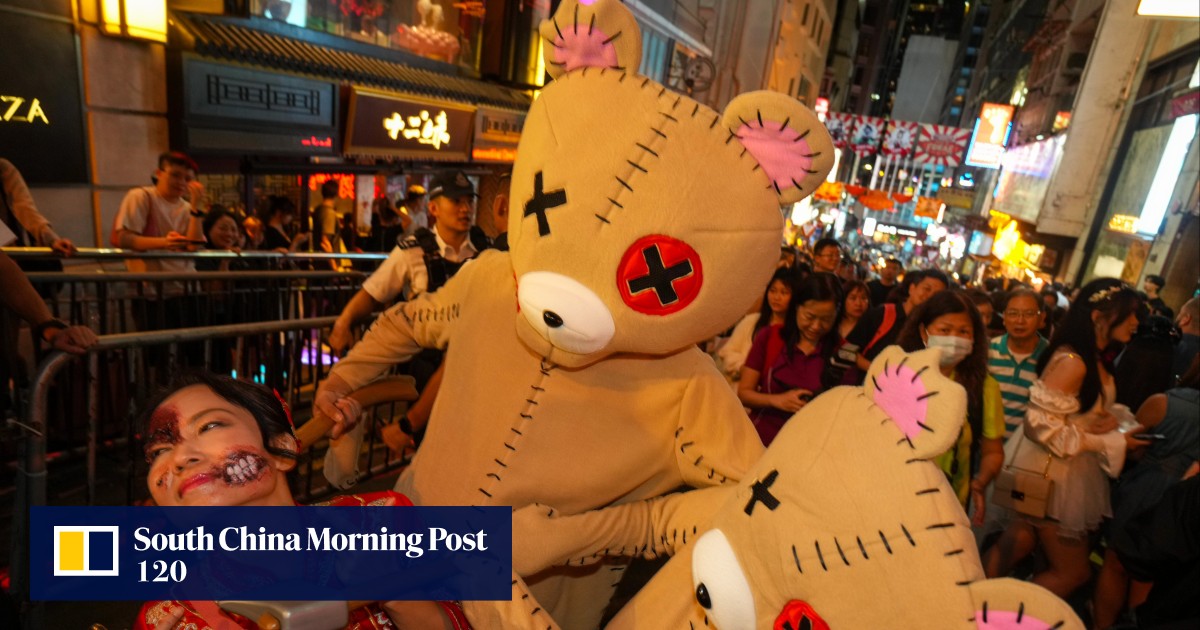 Fright night tens of thousands flock to Hong Kong’s Lan Kwai Fong