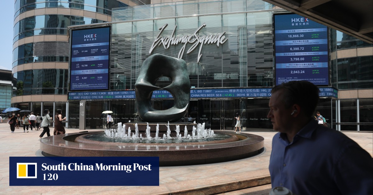 Hong Kong stocks slide from 3-week high before China trade report with forecasts showing shrinking exports and imports