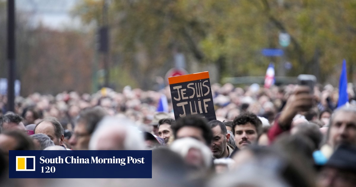 France protests against soaring antisemitism since start of Israel-Gaza war