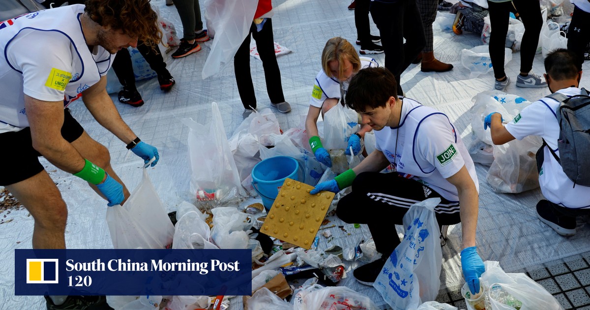 Britain cleans out competition at rubbish-clearing SpoGomi World Cup in Tokyo, Japan