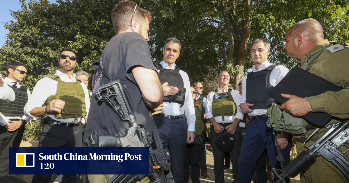 Spain’s Sanchez visits Gaza Strip border, decries ‘indiscriminate’ killing of Palestinians