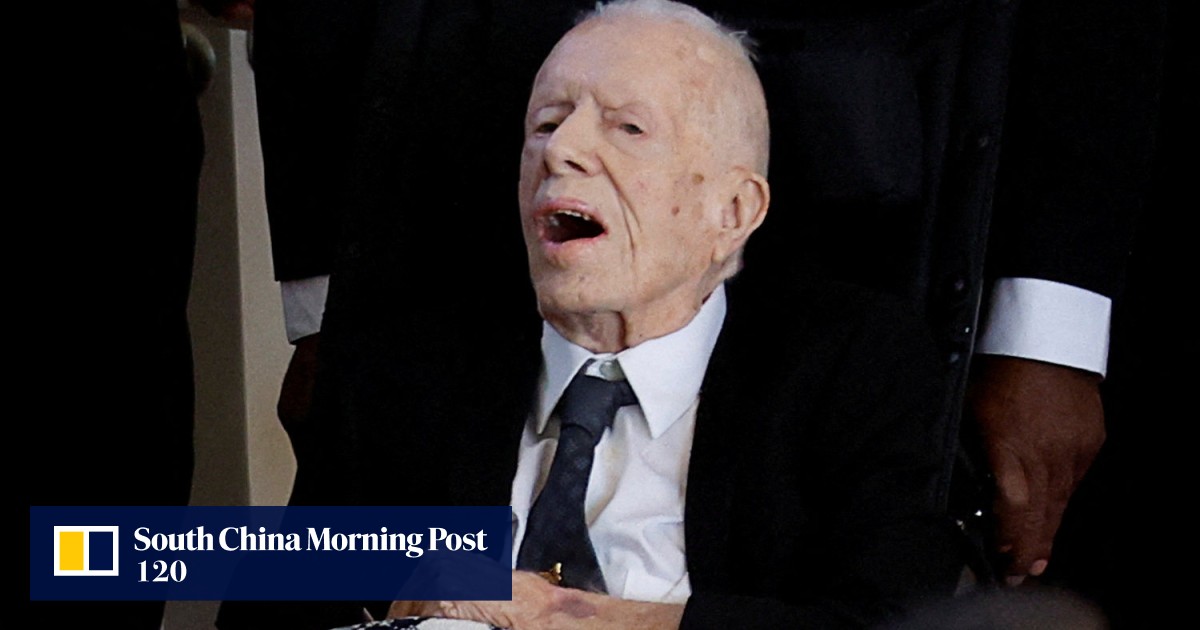Jimmy Carter, 99, joins US presidents at wife Rosalynn’s memorial