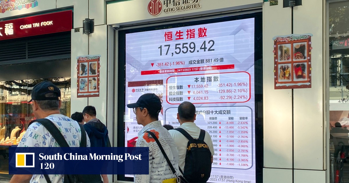 Hong Kong stocks cling to 13-month lows amid economic jitters; Evergrande surges on court reprieve