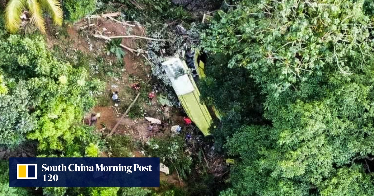 At least 28 dead as bus plunges off ‘killer curve’ in Philippines