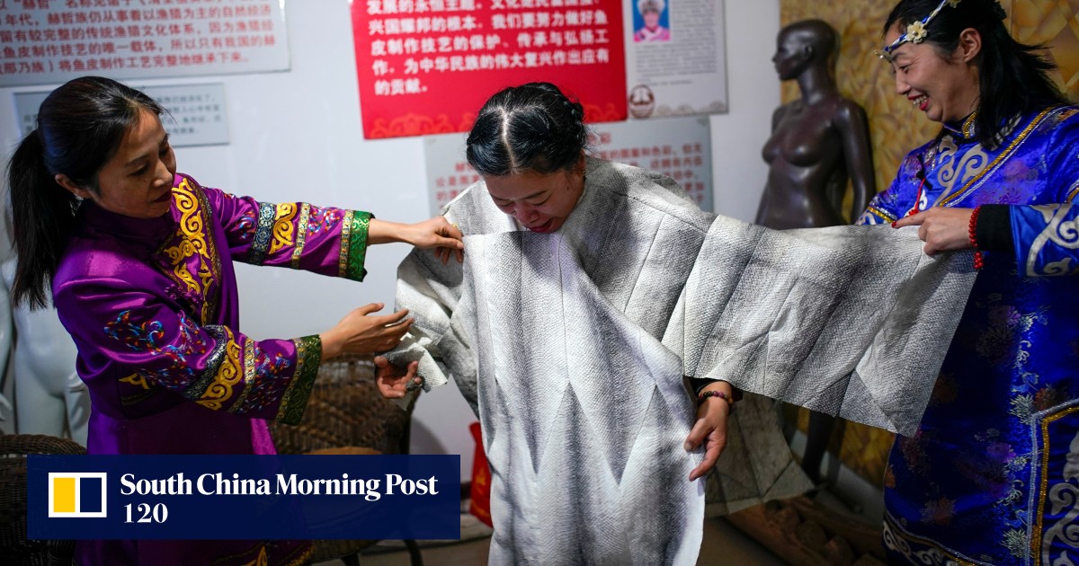 How sharing fish-skin clothing traditions of China’s ‘mermaid’ Hezhen ...