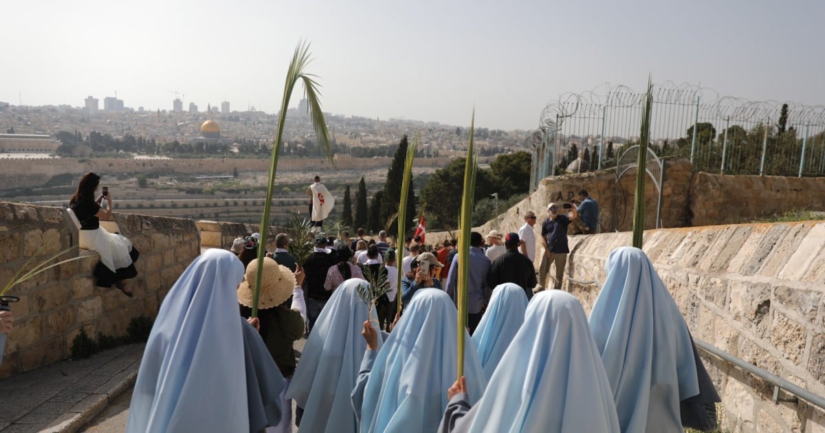 Christians mark Palm Sunday with Jerusalem procession at start of Holy Week  | South China Morning Post