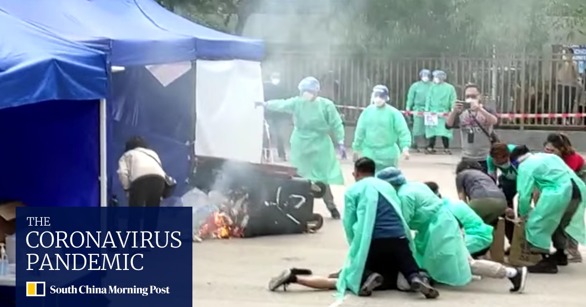 Hong Kong police arrest man for allegedly setting bin on fire at Covid-19 testing site - Vimarsana News