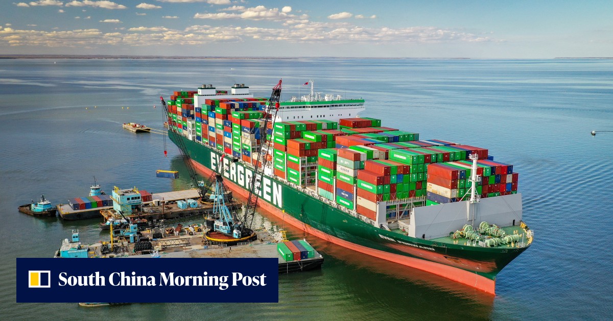 Hong Kong-flagged cargo ship Ever Forward refloated after a month stranded off US east coast - Vimarsana News