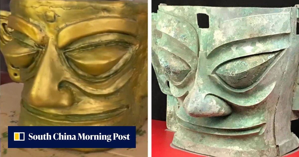 Replicating the past: father-daughter team's school project using leftover clay to produce mask resembling 3,000-year-old artefact goes viral in China - Vimarsana News