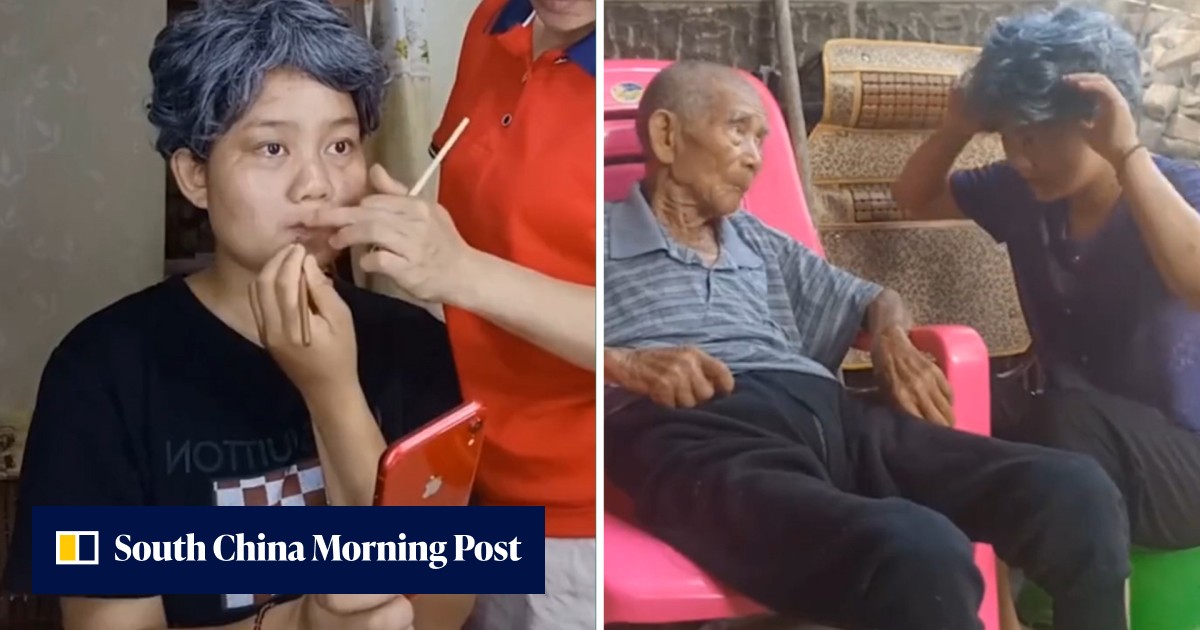 Chinese woman wears old-age makeup and dresses like an elder so her grandfather would recognise her in afterlife - Vimarsana News