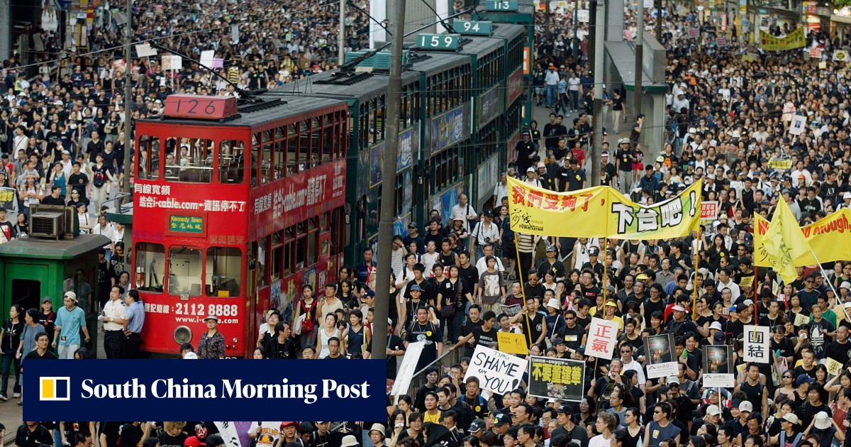 July 1, 2003: 500,000 take to Hong Kong's streets in protest against proposed national security legislation - Vimarsana News
