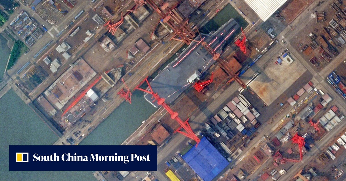 Chinese shipyard ready to launch Type 003 aircraft carrier, satellite images show - Vimarsana News