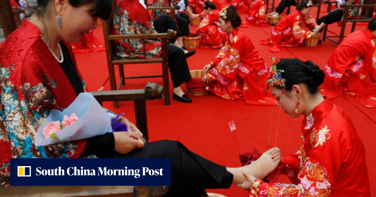 Chinese women washing feet of mothers-in-law in a public show of filial piety sparks debate - Vimarsana News