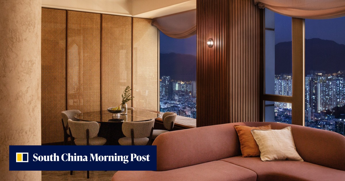 East meets West in luxury Hong Kong home's design with European styling – think rattan panels, marble bathrooms, soft colours and a wall of windows - Vimarsana News