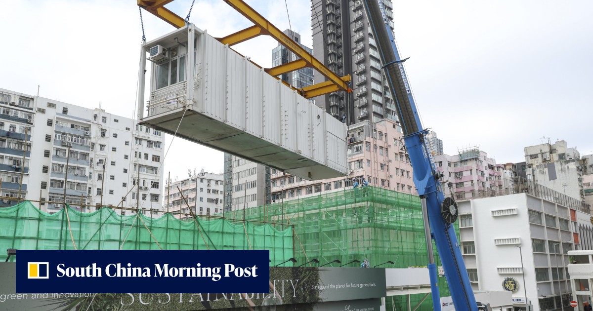 Workers dismantle Hong Kong's pioneering transitional housing project, prepare to move parts to next site - Vimarsana News