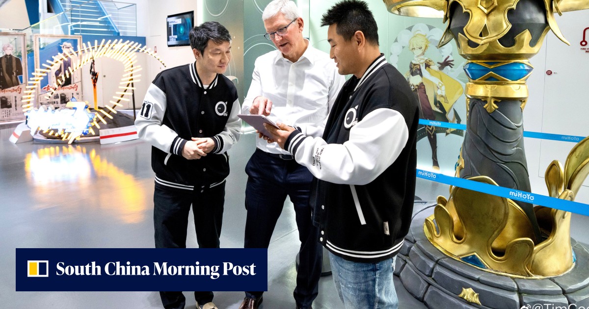 Apple CEO Tim Cook's whistle-stop tour of Shanghai bolsters ties with Genshin impact creator miHoYo, other local app developers - Vimarsana News