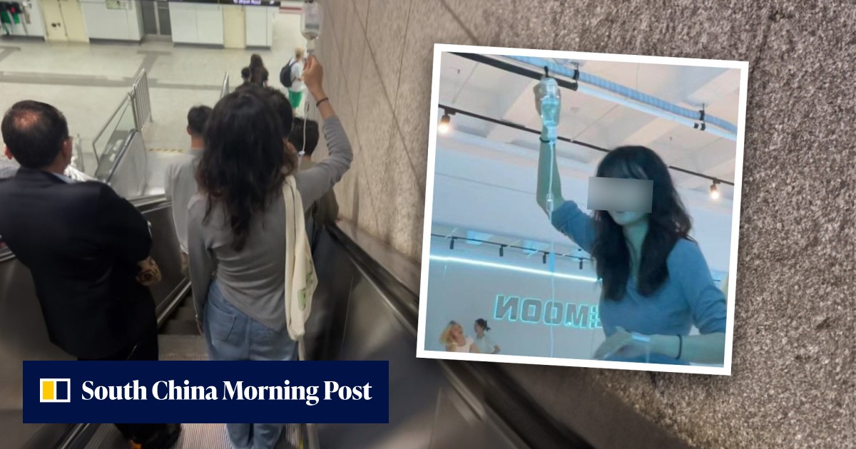 'Like the old me': woman with IV drip holding fluid bottle on subway triggers sympathy, highlights work pressure in China - Vimarsana News