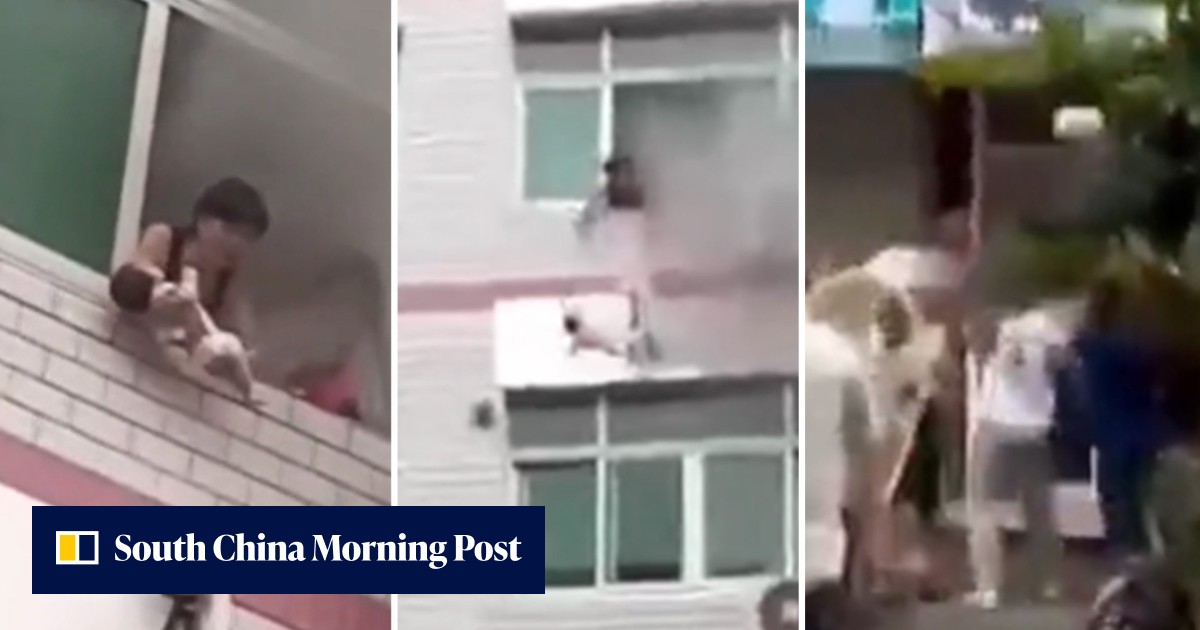 'How helpless she must have felt': Chinese mother forced to throw newborn baby into outstretched quilt from blazing third floor flat - Vimarsana News