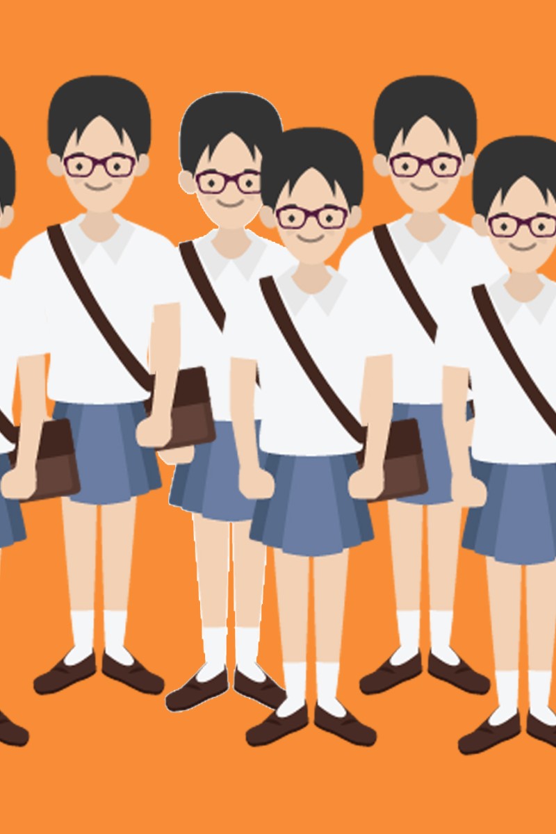 Teenage boys wear skirts to school to protest against 'no shorts