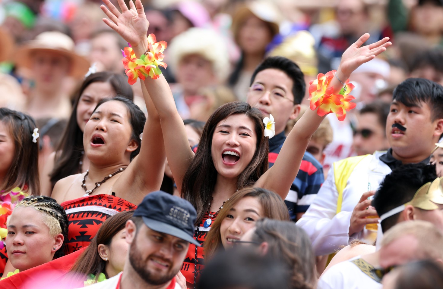Fans on the second day of the Hong Kong Sevens 2023 at Hong Kong Stadium in Causeway Bay. Photo: Yik Yeung-man