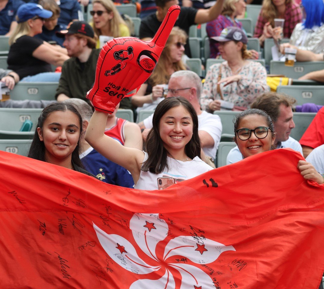 Fans on the second day of the Hong Kong Sevens 2023 at Hong Kong Stadium in Causeway Bay. Photo: Yik Yeung-man