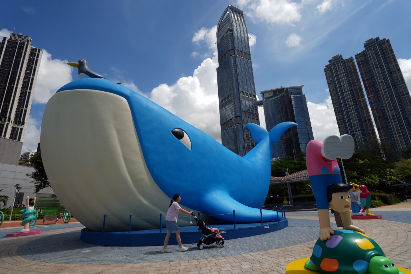 ‘Ocean Friends’ by painter and illustrator Andy Rementer located at Tsuen Wan Park. Photo: Sam Tsang