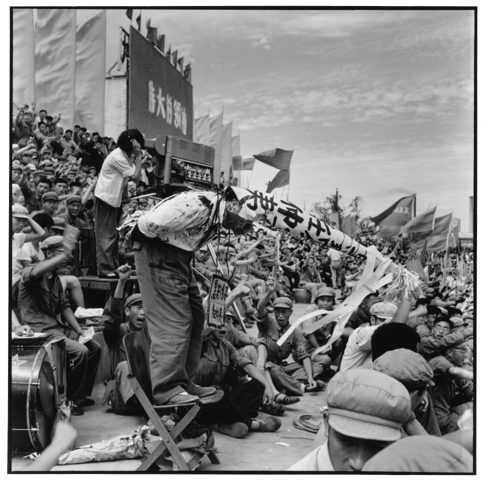 The face of first party secretary of Harbin, Ren Zhongyi, is smeared with black ink at a rally in Red Guard Square, Harbin on August 26, 1966. Credit: 2003 © LI Zhensheng (The Chinese University Press)