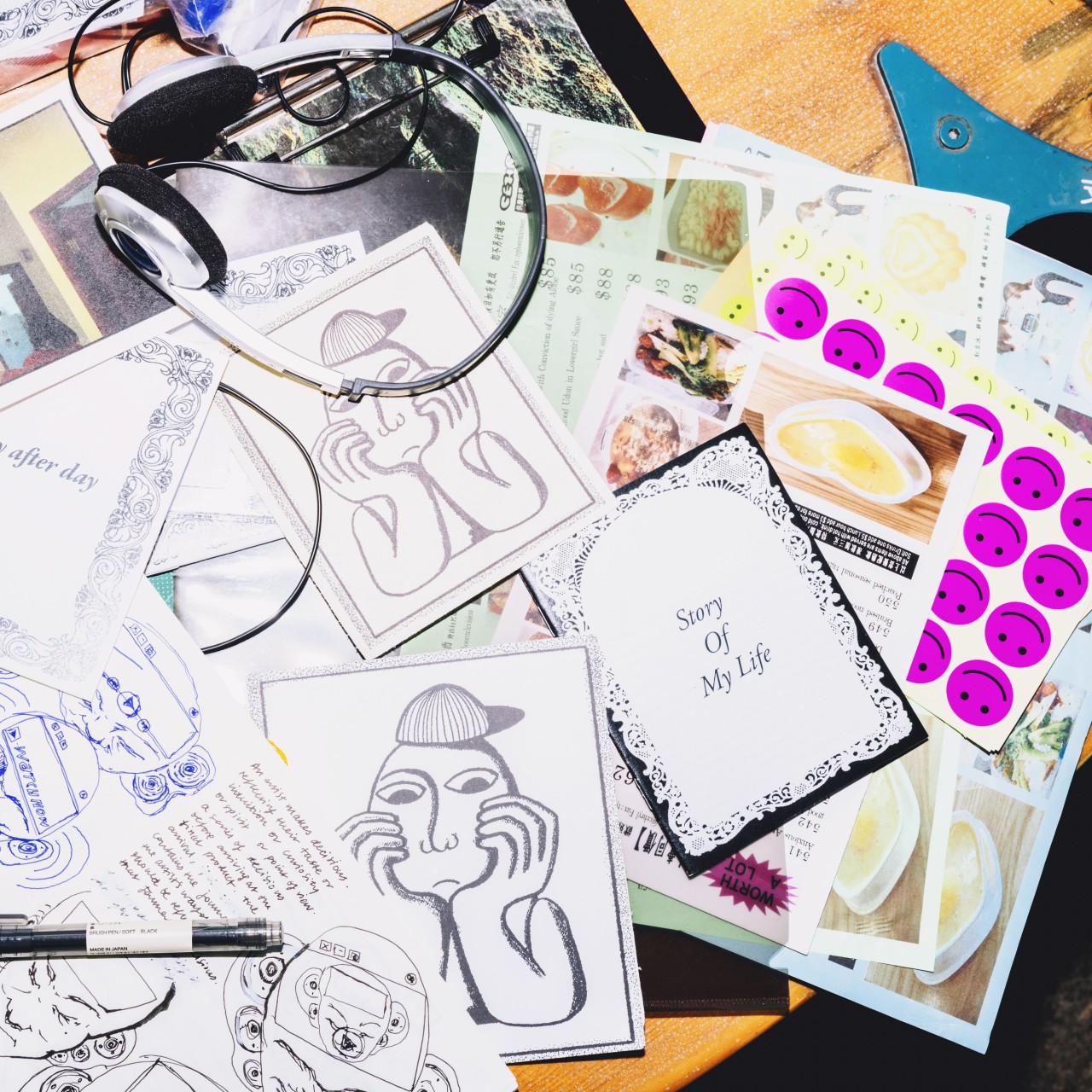 A zine in progress by singer-songwriter Cheryl Chow, aka Cehryl. Photo: Jocelyn Tam