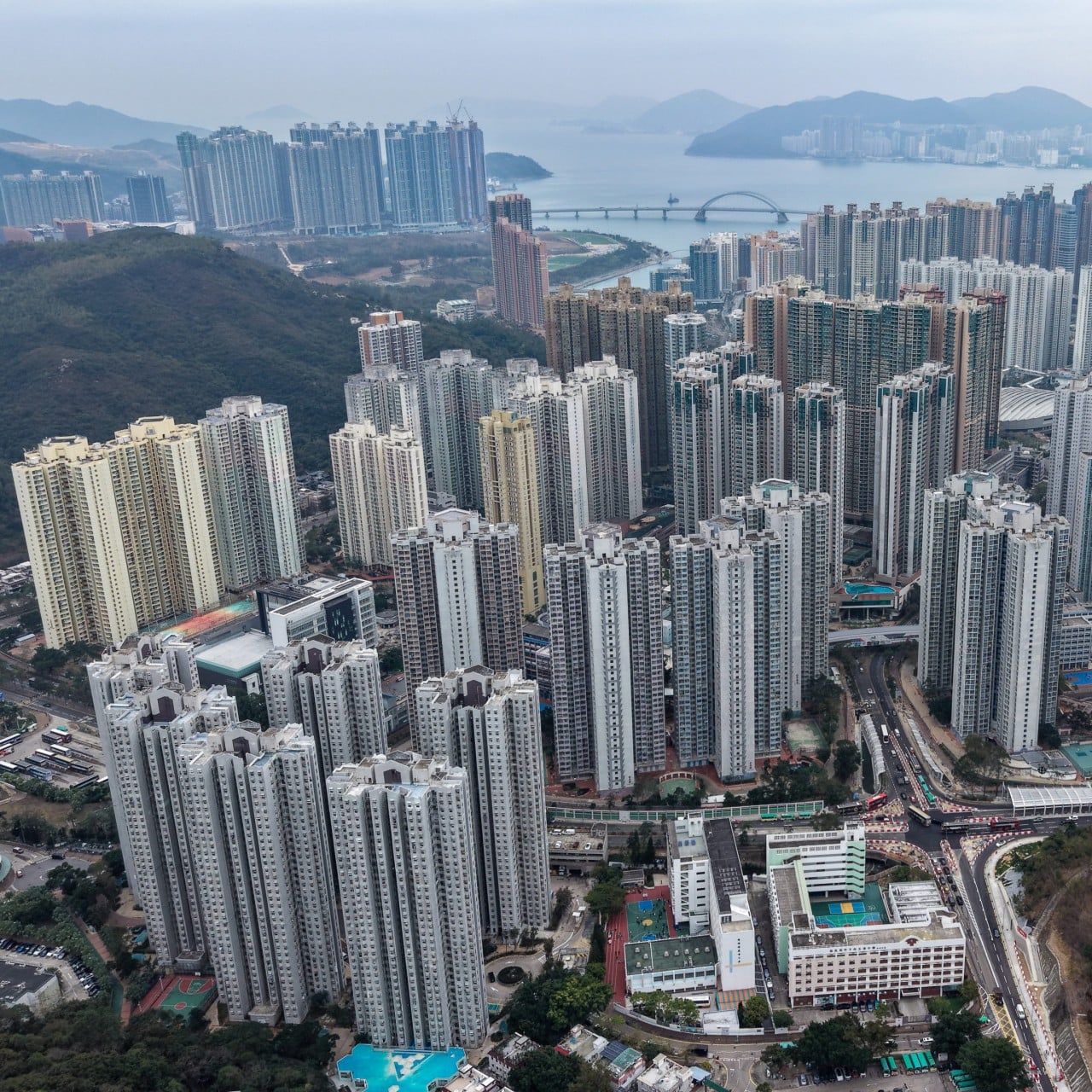 An aerial view of housing in Tseung Kwan O, February 12, 2026. Photo: Sam Tsang