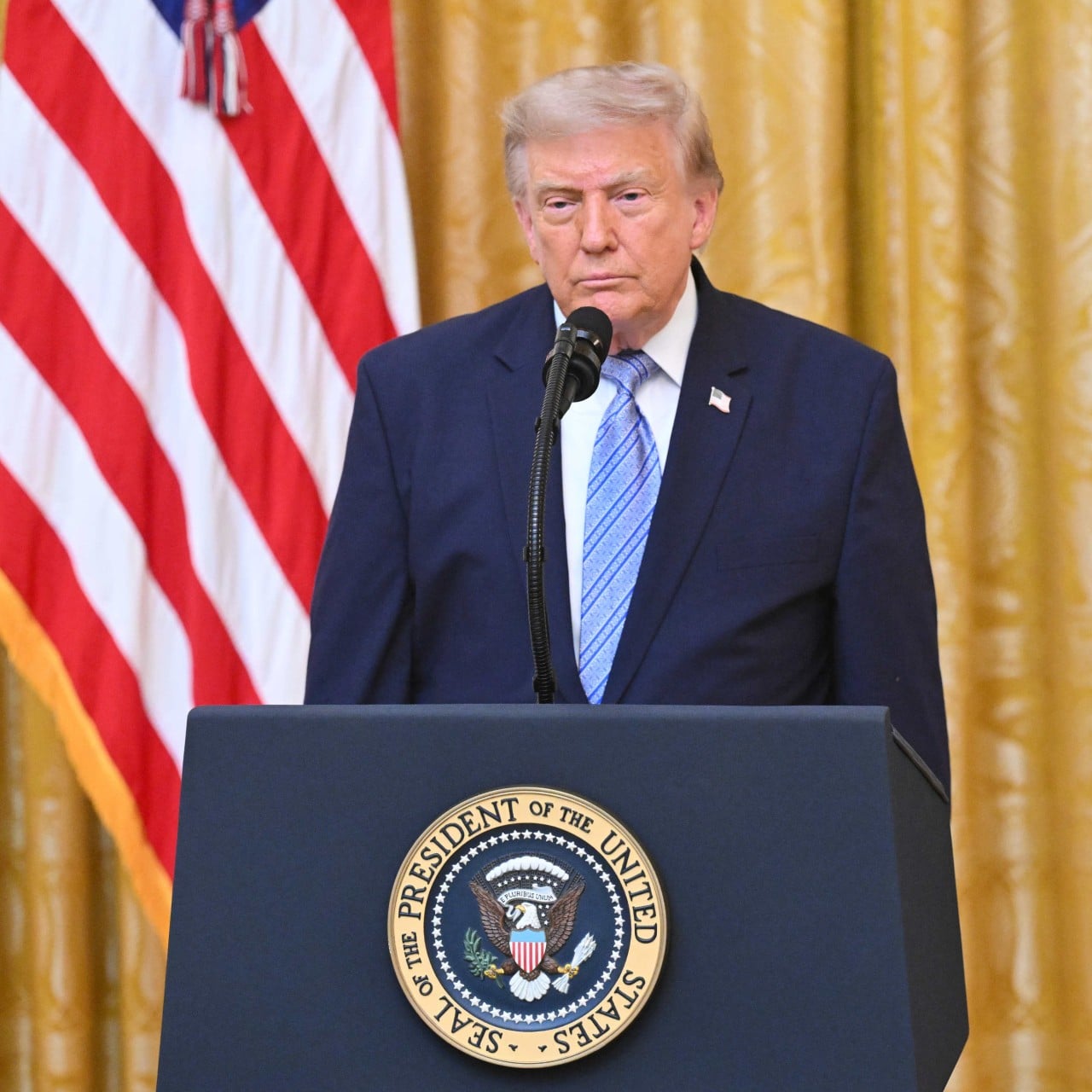 US President Donald Trump has delivered a national address focusing heavily on US election security. Photo: Pool AFP via AP