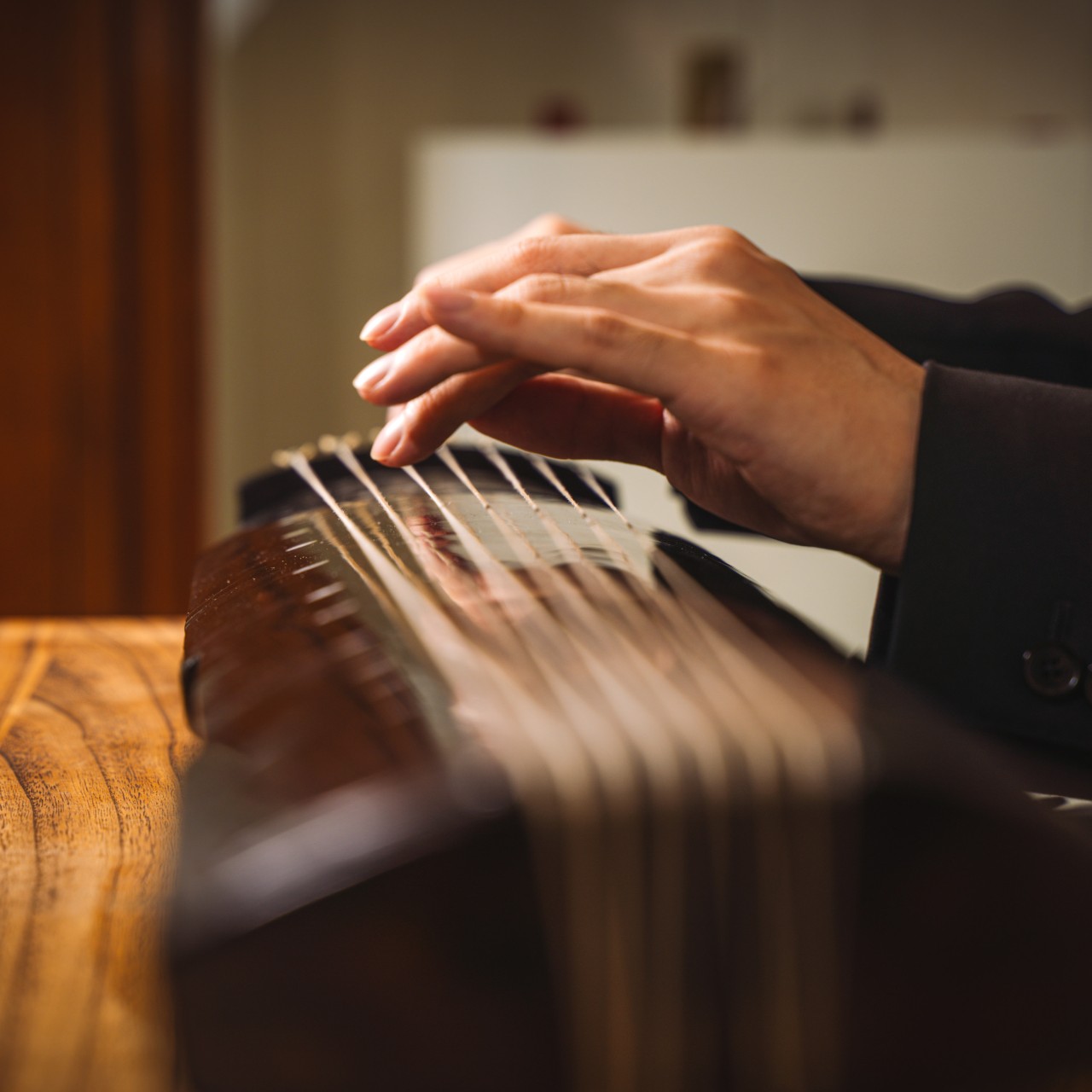 John Yiu, an art historian and the deputy director of the Jao Tsung-I Petite Ecole academic research and cultural centre, at the University of Hong Kong, with his guqin. Photo: Alexander Mak